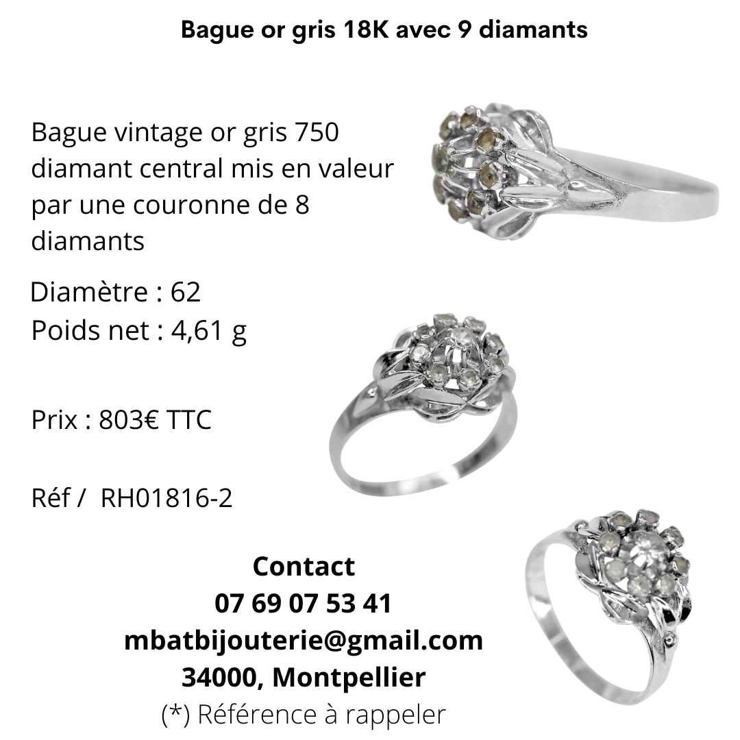 Bague 18k valeur hotsell