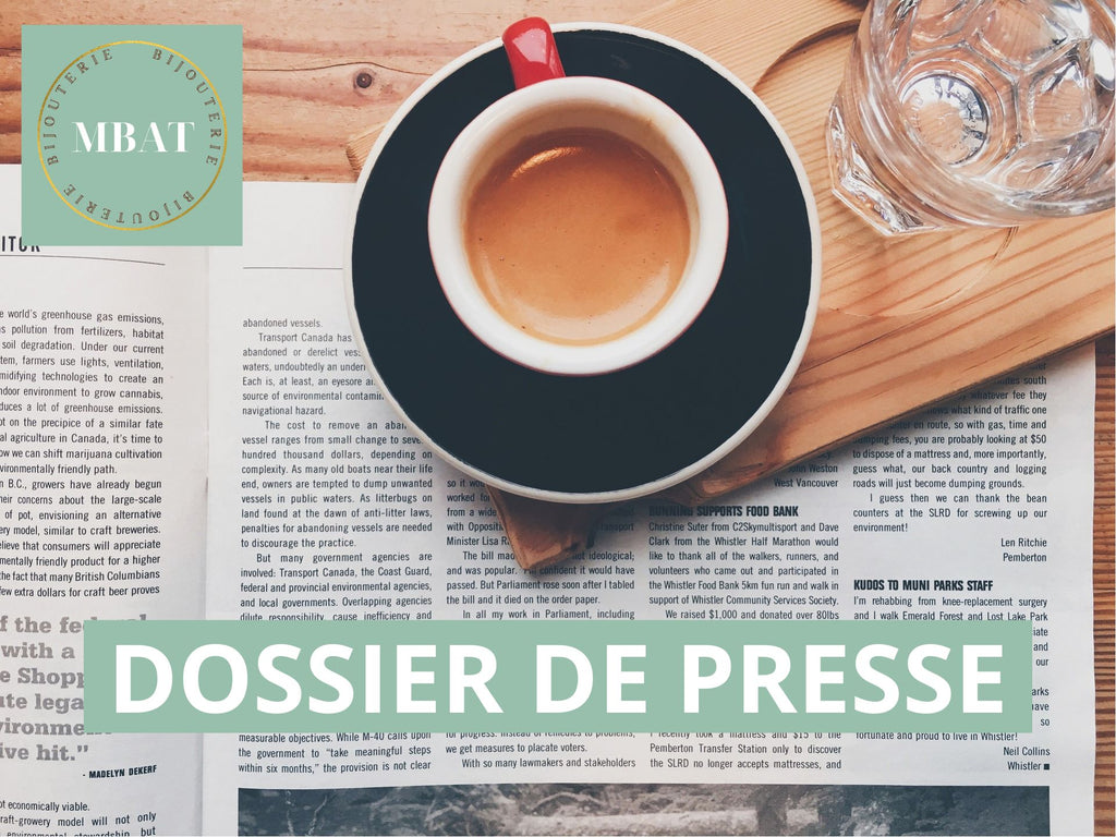 Dossier de presse bijouterie MBAT Montpellier