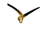 Collier or jaune émeraude et 3 diamants