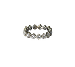 Bague américaine or gris 15 diamants