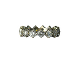 Bague américaine or gris 15 diamants