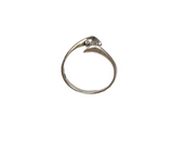 Bague en argent 925, ornée d'une pierre blanche éclatante