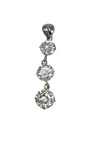 Pendentif en argent 925 avec 3 pierres blanches