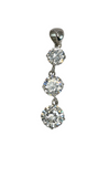 Pendentif en argent 925 avec 3 pierres blanches