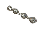 Pendentif en argent 925 avec 3 pierres blanches