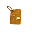 Pendentif or jaune 750 avec une gravure