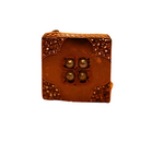 Broche Or jaune 22K ornée de 4 perles centrales