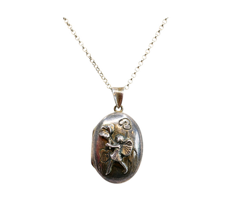 Pendentif en argent 925 avec un ange et un secret