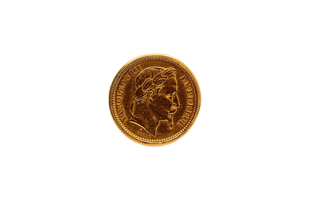 Bague en or jaune 750 avec pièce de 20fr or 900