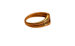 Bague or jaune avec saphir et 8 diamants
