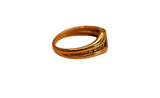 Bague or jaune avec saphir et 8 diamants