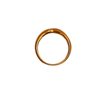 Bague or jaune avec saphir et 8 diamants