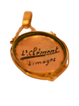 Pendentif Or jaune 18K email rouge vive