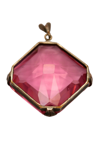 Pendentif argent avec pierre carré
