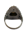 Bague argent 925 avec pierre centrale beige