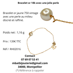 Bracelet or 18k avec une jolie perle