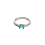 Bague argent avec pierre bleue