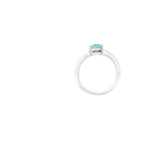 Bague argent avec pierre bleue