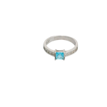 Bague argent avec pierre bleue