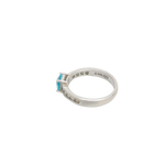 Bague argent avec pierre bleue