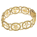 Bracelet en or jaune 750 artisanat indochinois