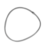Collier or gris 18k tressé