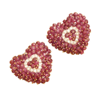 Boucles d'oreille or 750 Le Gi en forme de coeur
