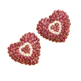 Boucles d'oreille or 750 Le Gi en forme de coeur
