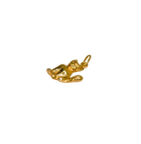 Pendentif or jaune en forme de chat