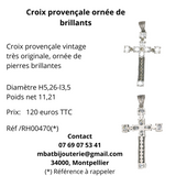 Pendentif croix provençale ornée de brillants