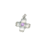 Pendentif argent avec améthyste au centre