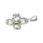Pendentif argent avec améthyste au centre