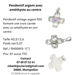 Pendentif argent avec améthyste au centre