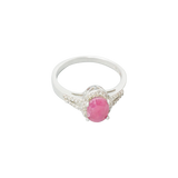 Bague argent avec pierre violine