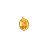 Pendentif or jaune et citrine à secret