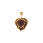 Pendentif or jaune 750 avec coeur en grenat