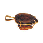Pendentif or jaune 750 avec coeur en grenat