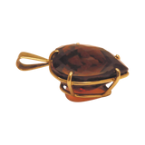 Pendentif or jaune 750 avec coeur en grenat