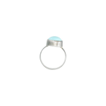Bague en argent sertie d'une turquoise