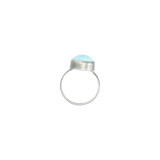 Bague en argent sertie d'une turquoise