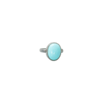 Bague en argent sertie d'une turquoise