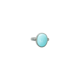Bague en argent sertie d'une turquoise