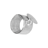 Bague argent originale avec médaille suspendue