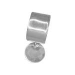 Bague argent originale avec médaille suspendue