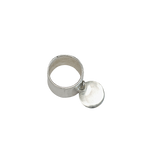 Bague argent originale avec médaille suspendue