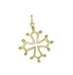 Pendentif or jaune 750 croix du Languedoc