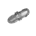 Bague style armure de chevalier en argent 925