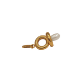 Pendentif or jaune avec une perle en forme de tétine