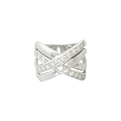 Bague argent constituée de 4 anneaux soudés