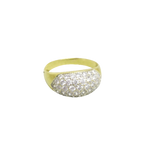 Bague or jaune 750 pavée de 39 diamants